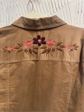 Lilu Tan Corduroy western Button-Up Shirt N0397
